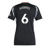 Camisa de Futebol Arsenal Gabriel Magalhaes #6 Equipamento Secundário Mulheres 2024-25 Manga Curta